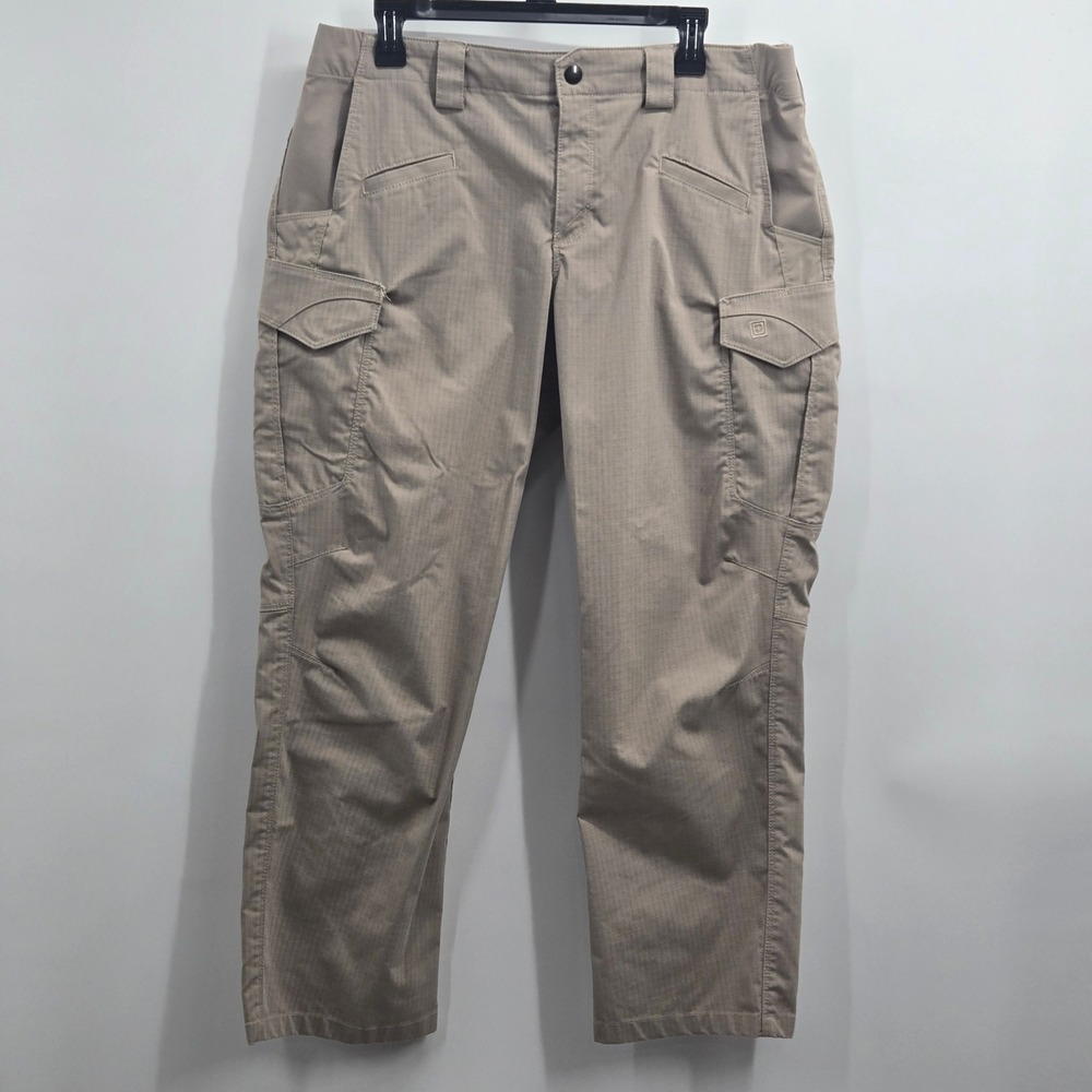 Women's 5.11 Tactical Pants, Sz 14 Short  34x28‎ Khaki Cargo Work